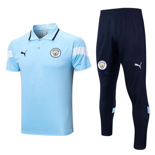 Polo Manchester City Conjunto Completo 2023-2024 Azul